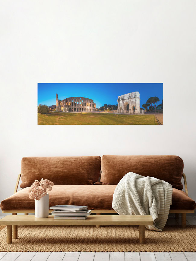 Arch of Constantine and Colosseum in Rome, Italy – wall art by Jan Becke as Poster or Acrylic Glass Print