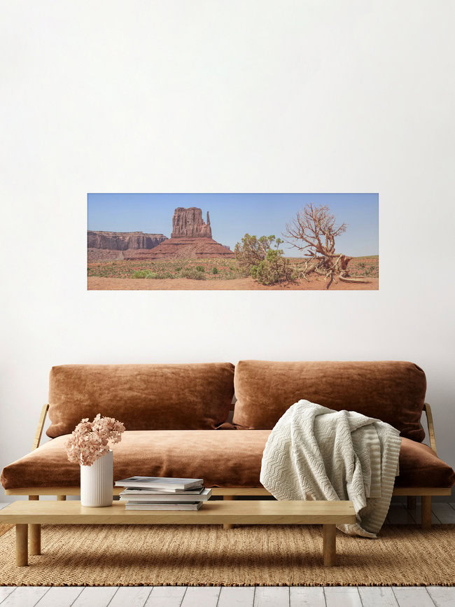 MONUMENT VALLEY Sentinel Mesa & West Mitten Butte, United States – wall art by Melanie Viola as Poster or Acrylic Glass Print