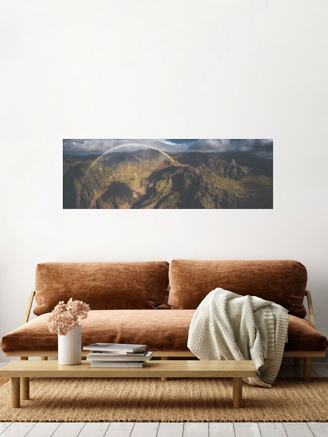 Tenerife Masca Valley Aerial Panorama, Spain – wall art by Jean Claude Castor as Poster or Acrylic Glass Print