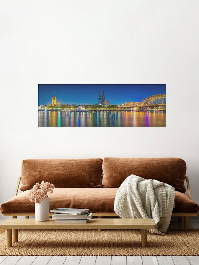 Köln Panorama, Deutschland – Fotokunst von Martin Wasilewski als Poster oder Acrylglasbild