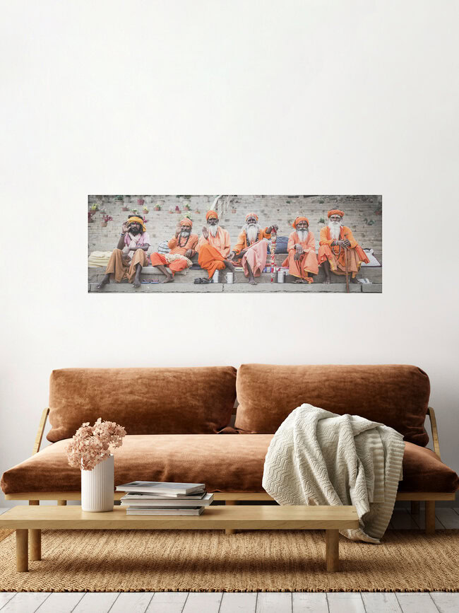 SADHUS, Indien – Fotokunst von Andreas Adams als Poster oder Acrylglasbild