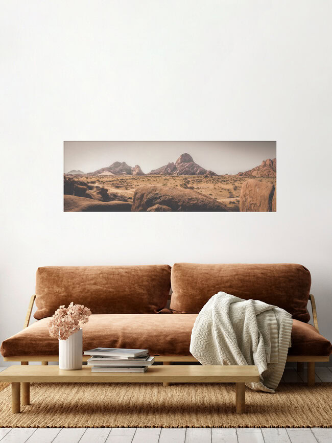 Panoramic view Spitzkoppe Namibia, Namibia – wall art by Dennis Wehrmann as Poster or Acrylic Glass Print