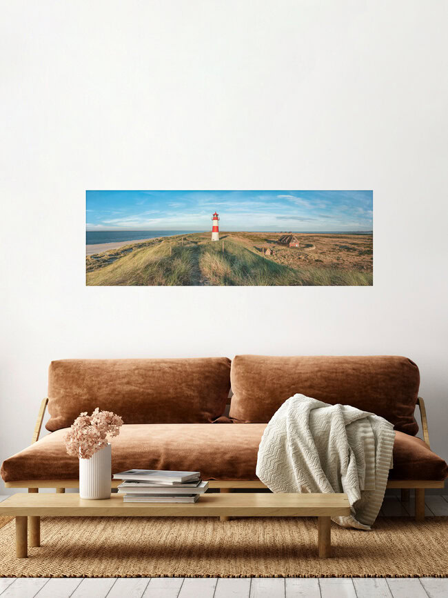 Leuchtturm List Ost auf der Insel Sylt, Deutschland – Fotokunst von Jan Becke als Poster oder Acrylglasbild