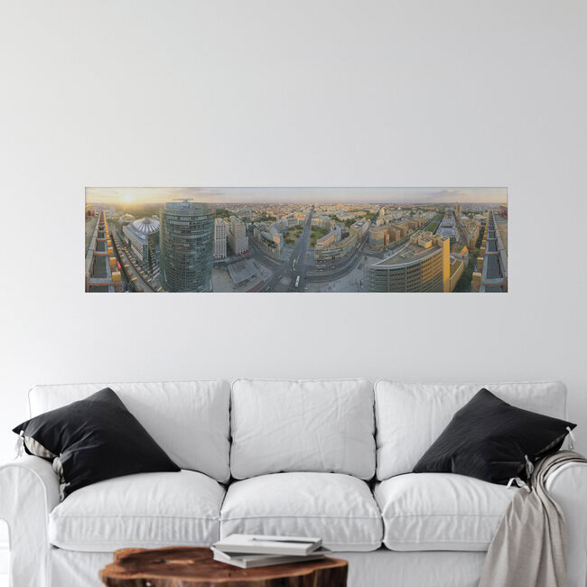 Potsdam Platz Berlin Sunset Panorama, Deutschland – Fotokunst von André Stiebitz als Poster oder Acrylglasbild