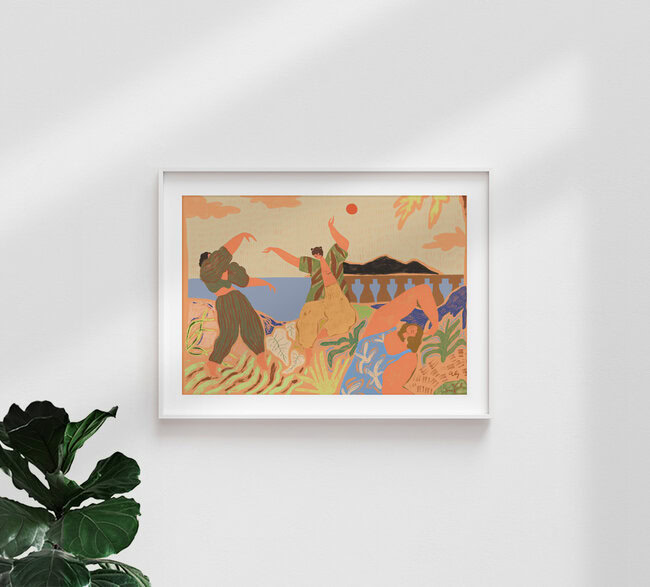 Wandbild 'Dancing in Paradise' – Kunst von Arty Guava als Poster oder Acrylglasbild