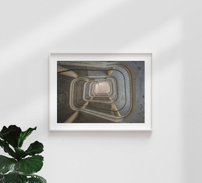 einsame Treppe, Deutschland – Fotokunst von Christopher Prenzel als Poster oder Acrylglasbild