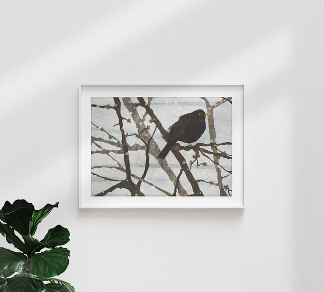 Wandbild 'blackbird' – Kunst von Katherine Blower als Poster oder Acrylglasbild