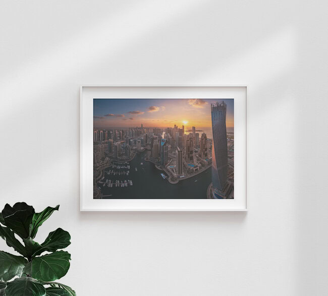 Dubai Marina Sykline, United Arab Emirates – wall art by Jean Claude Castor as Poster or Acrylic Glass Print