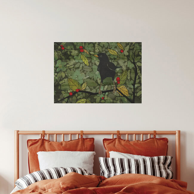 'Blackbird' – Wall Art by Katherine Blower as Poster or Acrylic Glass Print