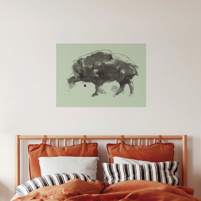 'Wild Boar' – Wall Art by Sabine Israel as Poster or Acrylic Glass Print