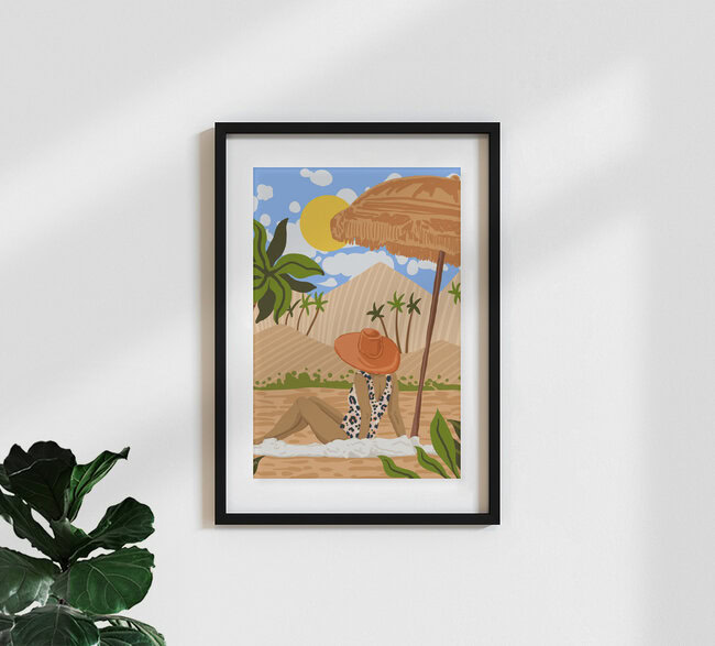 Wandbild 'Summer In Egypt' – Kunst von Uma Gokhale als Poster oder Acrylglasbild