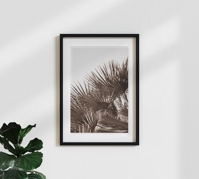 gorgeous golden palm leafes, Germany – wall art by Studio Na.hili as Poster or Acrylic Glass Print
