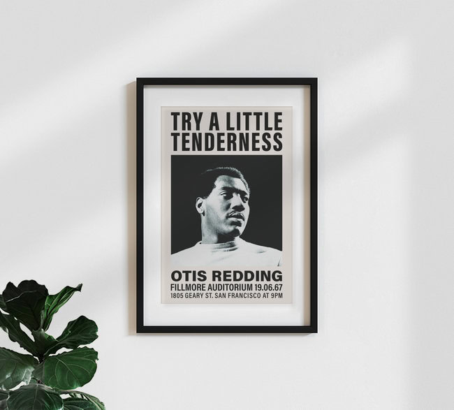 Otis Redding at the Fillmore Auditorium, Germany – wall art by Vintage Collection as Poster or Acrylic Glass Print