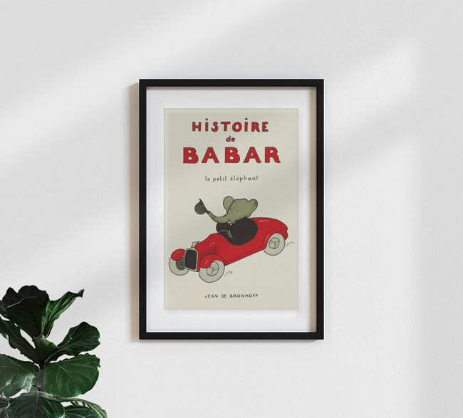 'HIstoire de Babar le petit élefant' – Wall Art by Vintage Collection as Poster or Acrylic Glass Print