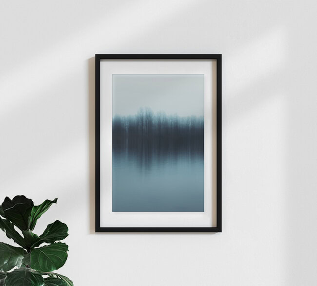 Winter am See, Deutschland – Fotokunst von Manuela Deigert als Poster oder Acrylglasbild