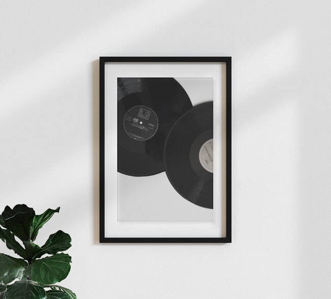 the simple beauty of records and music, Germany – wall art by Studio Na.hili as Poster or Acrylic Glass Print