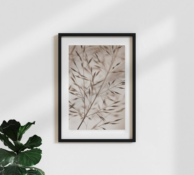 Grass in motion, sepia-coloured, Italy – wall art by Doris Berlenbach-Schulz as Poster or Acrylic Glass Print