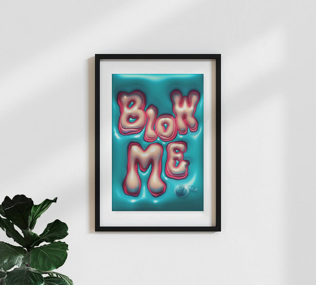 'Blow Me' – Wall Art by Jonas Loose as Poster or Acrylic Glass Print