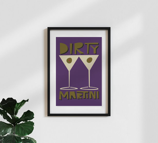 Wandbild 'Dirty Martini' – Kunst von Fox And Velvet als Poster oder Acrylglasbild