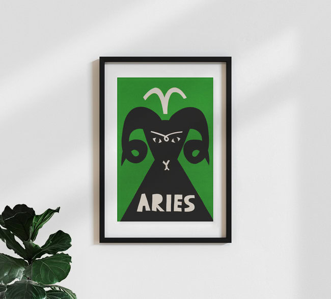 'Aries Zodiac' – Wall Art by Fox And Velvet as Poster or Acrylic Glass Print