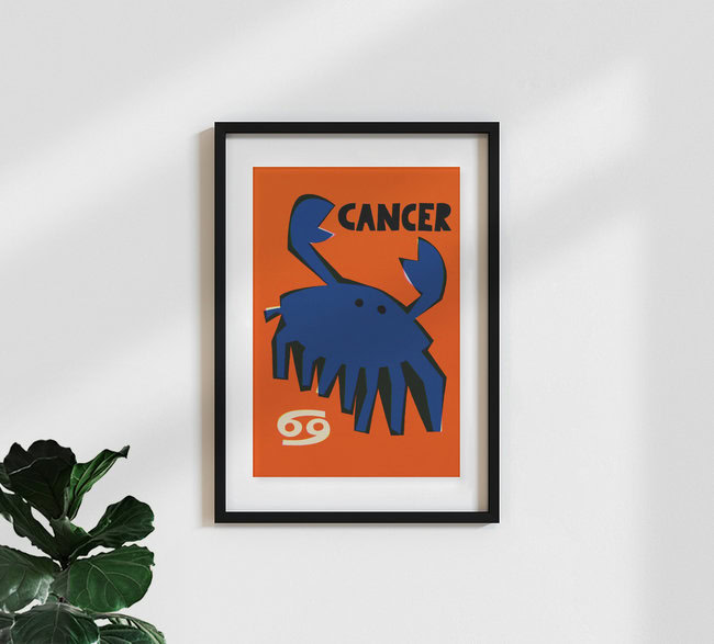 Wandbild 'Krebs Sternzeichen' – Kunst von Fox And Velvet als Poster oder Acrylglasbild