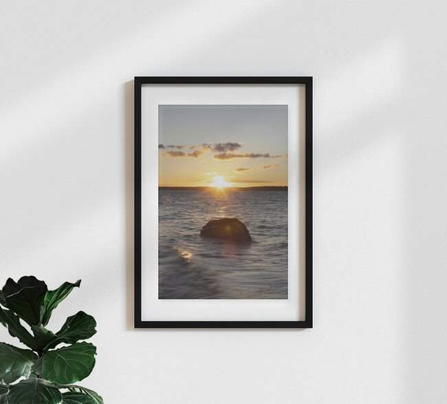 Ostsee Stein Sonnenuntergang, Deutschland – Fotokunst von Nadja Jacke als Poster oder Acrylglasbild