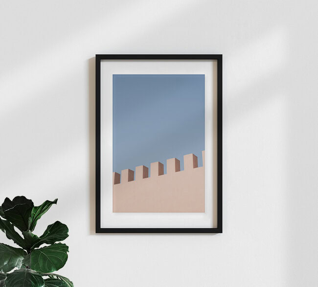 Minimalistic wall in Marrakech, Morocco – wall art by Photolovers . as Poster or Acrylic Glass Print