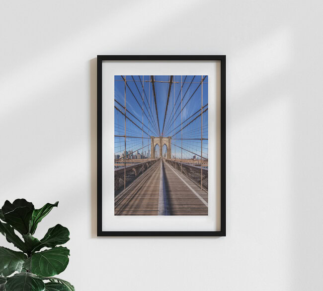 Brooklyn Bridge New York City, Vereinigte Staaten – Fotokunst von Achim Thomae als Poster oder Acrylglasbild