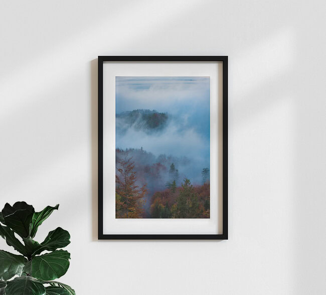 Nebelmeer am Kochelsee, Deutschland – Fotokunst von Martin Wasilewski als Poster oder Acrylglasbild