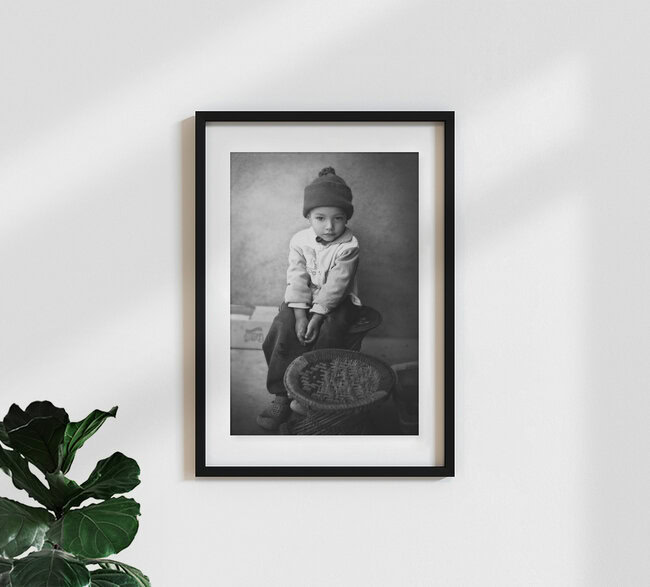 Boy in Kathmandu, Nepal – wall art by Victoria Knobloch as Poster or Acrylic Glass Print