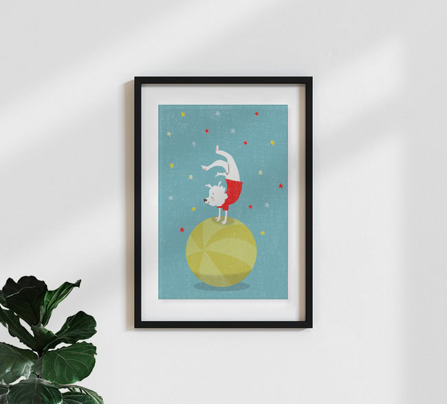 Wandbild 'Gaston' – Kunst von Larvol Marianne als Poster oder Acrylglasbild