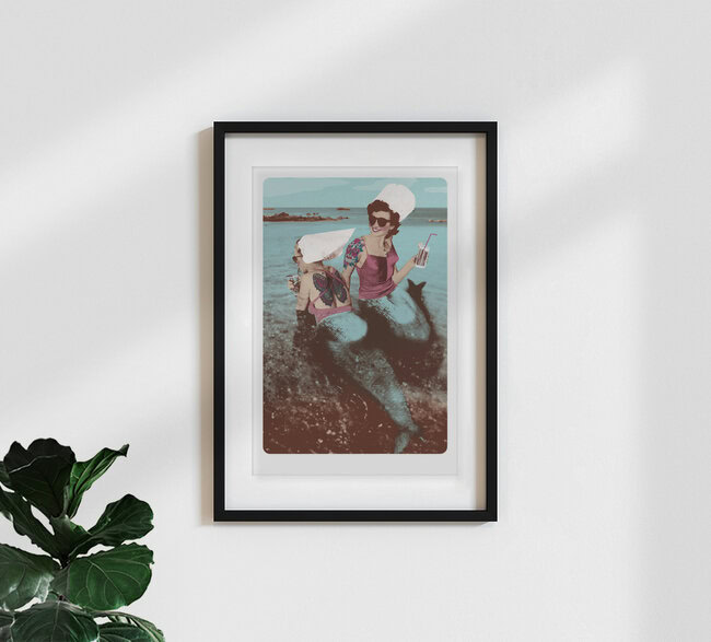 Wandbild 'Vacances en Bretagne /5' – Kunst von Larvol Marianne als Poster oder Acrylglasbild