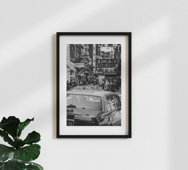 Taxi in Hong Kong, Hong Kong – wall art by Sebastian Rost as Poster or Acrylic Glass Print