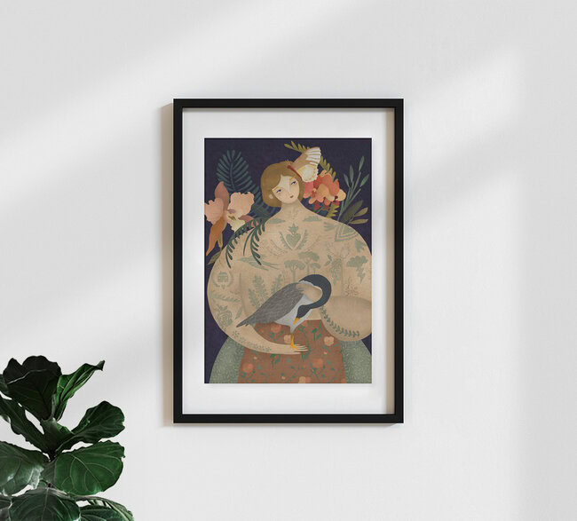 Wandbild 'WILD GEESE' – Kunst von Amalia Restrepo als Poster oder Acrylglasbild