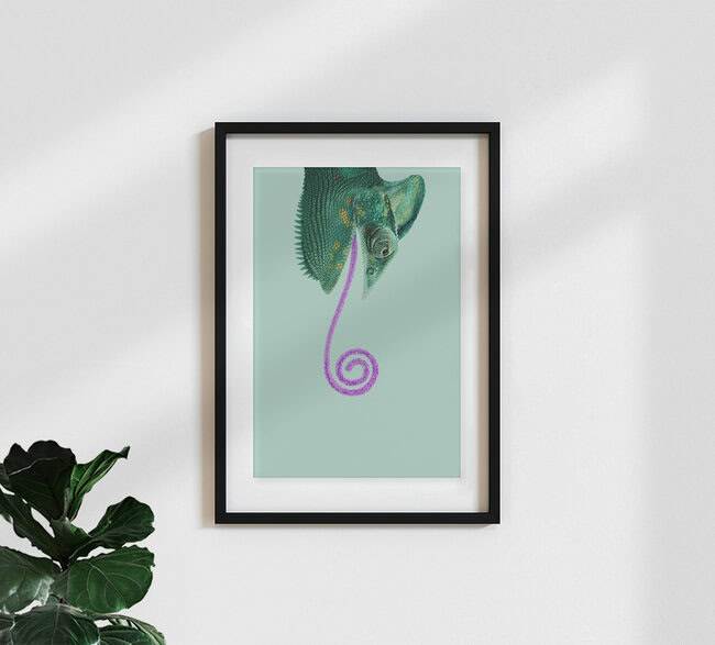 Wandbild 'Candy Chameleon' – Kunst von Jonas Loose als Poster oder Acrylglasbild