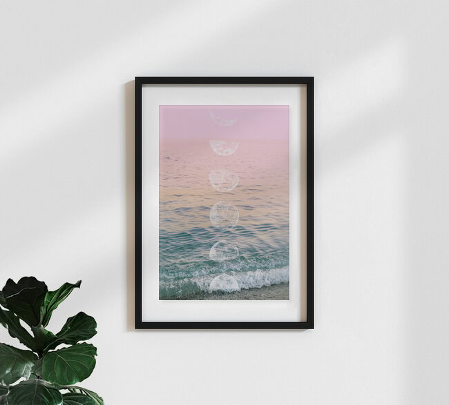 'Moontime on the Beach' – Wall Art by Emanuela Carratoni as Poster or Acrylic Glass Print