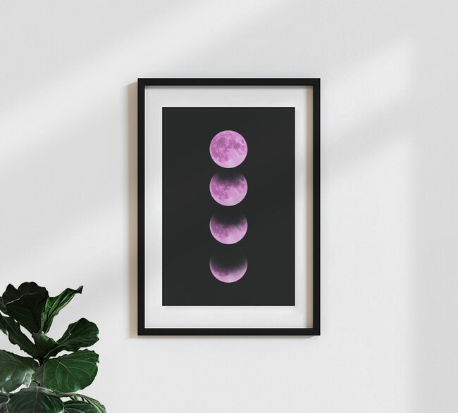 'Pink Moon' – Wall Art by Emanuela Carratoni as Poster or Acrylic Glass Print