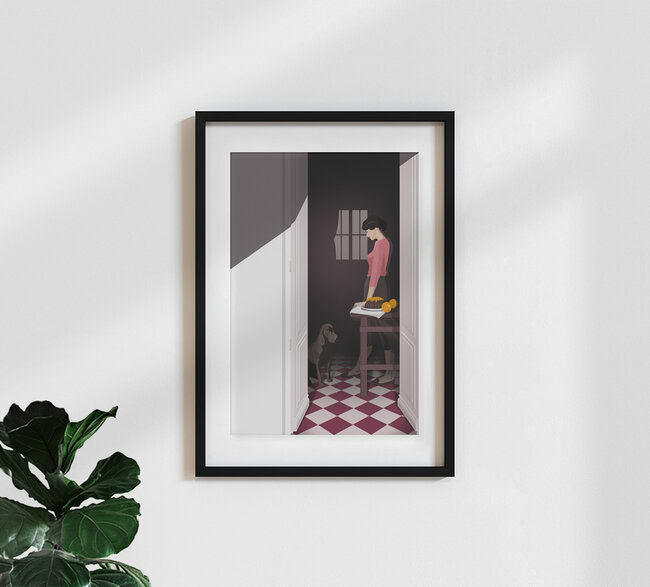 Wandbild 'LA GOURMANDISE' – Kunst von Helene Boutanos als Poster oder Acrylglasbild