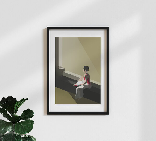 Wandbild 'BAIN DE SOLEIL' – Kunst von Helene Boutanos als Poster oder Acrylglasbild