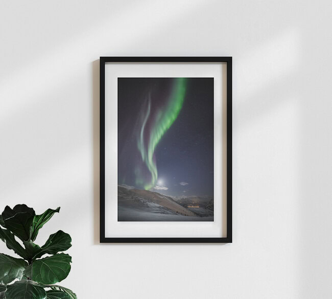 Polarlicht, Norwegen – Fotokunst von Sebastian Worm als Poster oder Acrylglasbild