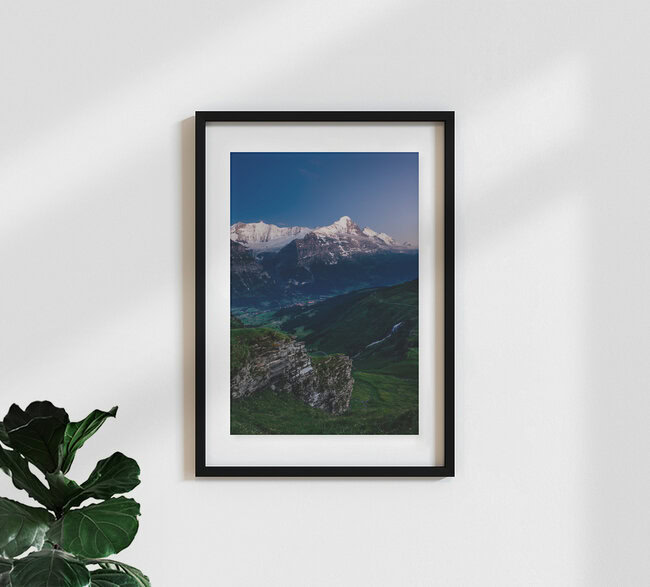 Eiger at dusk, Switzerland – wall art by Peter Wey as Poster or Acrylic Glass Print