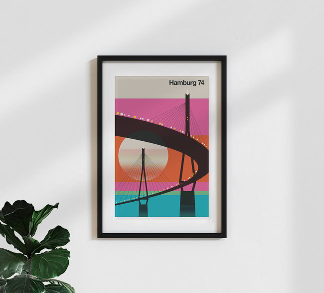 Wandbild 'Hamburg 74' – Kunst von Bo Lundberg als Poster oder Acrylglasbild