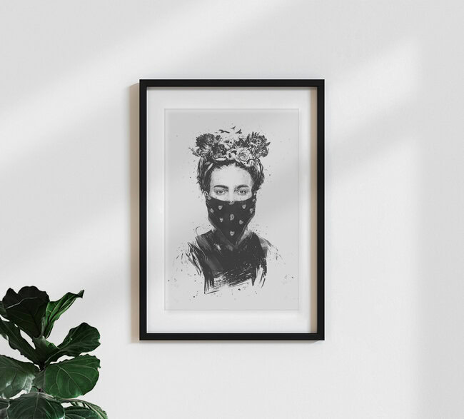 'Rebel girl' – Wall Art by Balazs Solti as Poster or Acrylic Glass Print