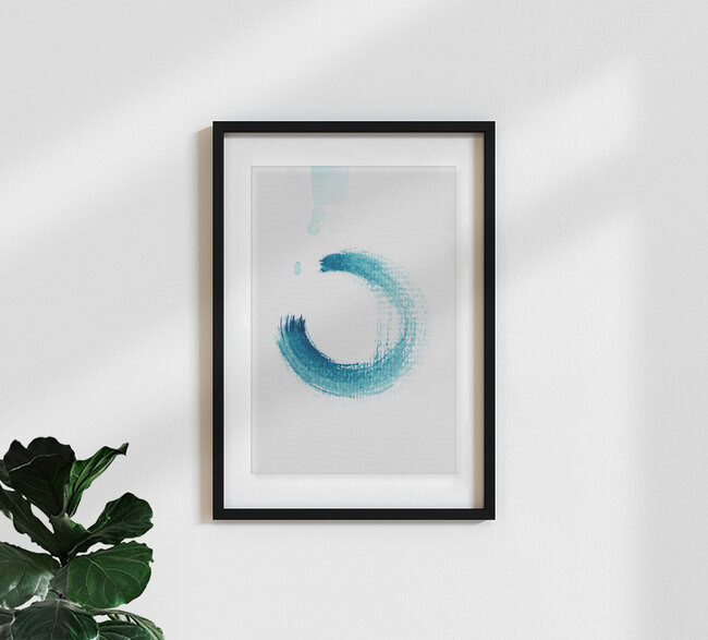 Wandbild 'Aquarelle Meets Pencil - Circle' – Kunst von Studio Na.hili als Poster oder Acrylglasbild