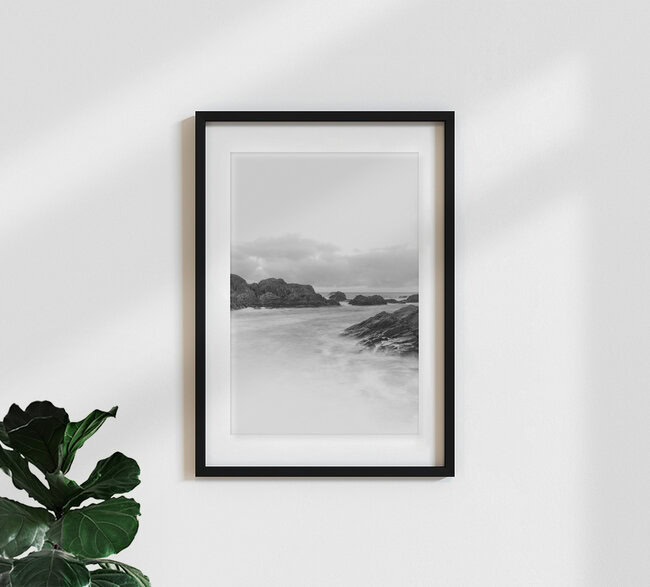Around the Rocks B&W, Norwegen – Fotokunst von Sebastian Worm als Poster oder Acrylglasbild