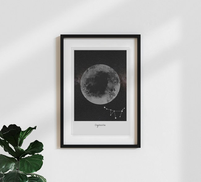 Wandbild 'Sternzeichen Steinbock' – Kunst von Julia Hariri als Poster oder Acrylglasbild