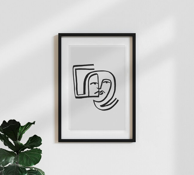 Wandbild 'Faces 19' – Kunst von Julia Hariri als Poster oder Acrylglasbild