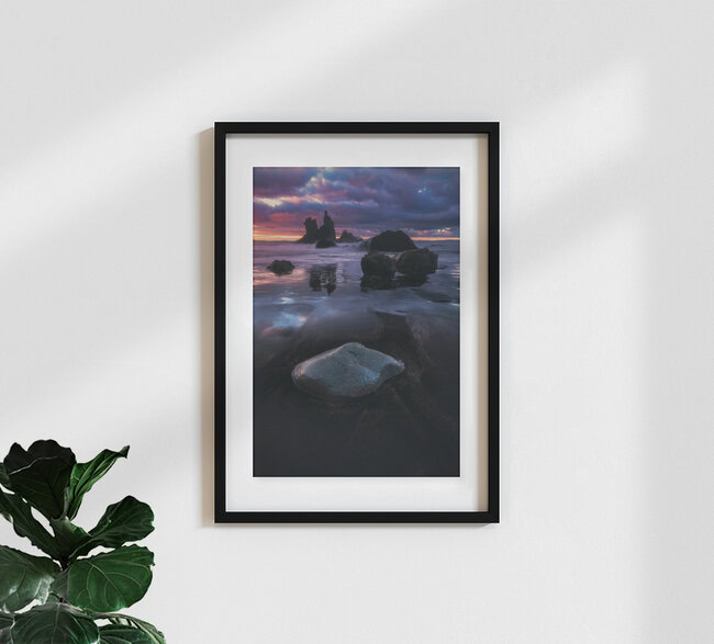 Tenerife Beach Playa Benijo at Sunset, Spain – wall art by Jean Claude Castor as Poster or Acrylic Glass Print