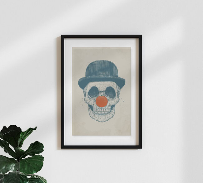 Wandbild 'Dead clown' – Kunst von Balazs Solti als Poster oder Acrylglasbild