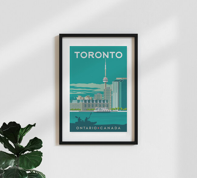Toronto Vintage Travel Wandbild, Kanada – Fotokunst von François Beutier als Poster oder Acrylglasbild